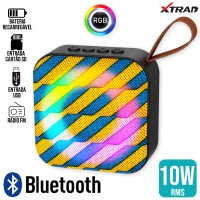 Caixa de Som Bluetooth 10W XDG191 Xtrad - Azul Amarela